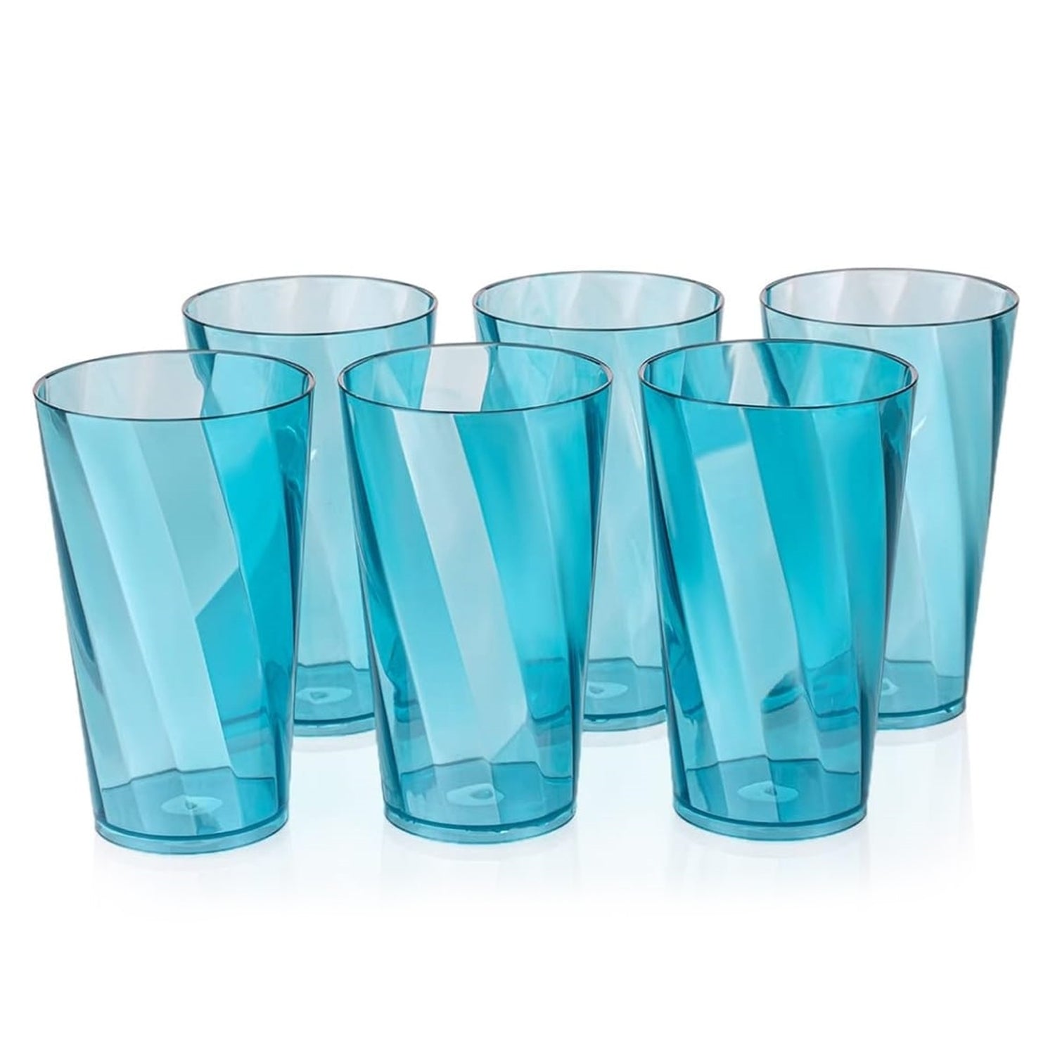 2353 Premium Juice And Water Glasses Set Of 6 Transparent 300ml Drinking Water Glasses Stylish  Crystal Square Highball Glasses For Water Juice  Cocktails Glass Set Of 6 For Water - TREND BUY