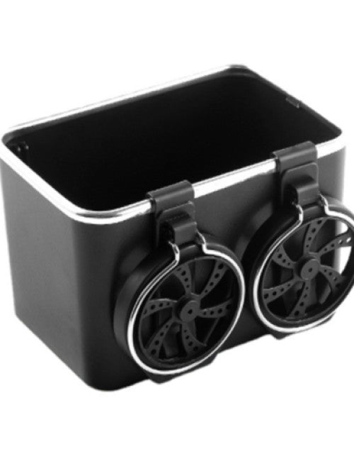 Car tissue holder box with inner folding cover for paper towels