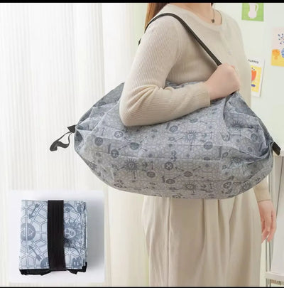 Vibrant Cartoon Pattern Foldable Waterproof Reusable Shopping Tote | Elevate Your Ethnic Wear Style Online