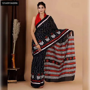 Chanderi Cotton Digital Print Saree for Women | Daily Wear