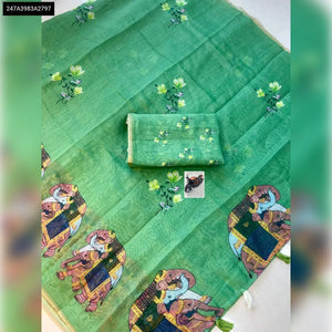 Buy Chanderi Cotton Saree for Women Online | Zari Border & Elephant Print Ethnic Wear