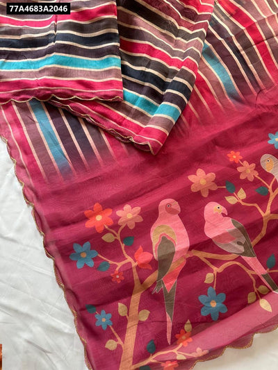 Chanderi Cotton Silk Laheriya Digital Print Suit Set for Women | Festive & Everyday Wear