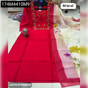Chanderi Maslin Kurti with Dupatta for Women | Ethnic Wear