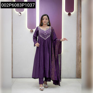 Chanderi Silk Anarkali Kurta Set for Women | Festive Charm