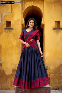 Chanderi Thread Work Lehenga Choli for Women | Festive Wear