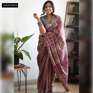 Chandri Cotton Digital Print Saree for Women | Everyday Elegance