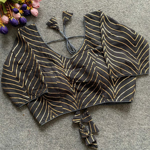 Chevron Gota Patti Georgette Blouse for Women | Festive & Party