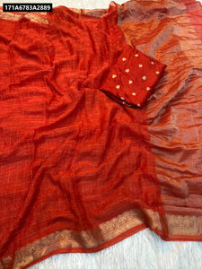 TRENDBUY Chex Georgette Saree for Women | Festive & Traditional Ethnic Wear Online