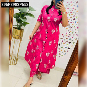 Chic A-Line Digital Print Women's Kurti Pant Set | Vogue Everyday Style