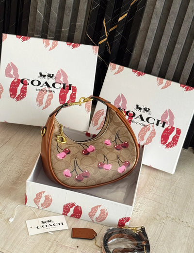 Chic Cherry Print Hobo Bag for Women | Everyday Style & Versatile Fashion Online