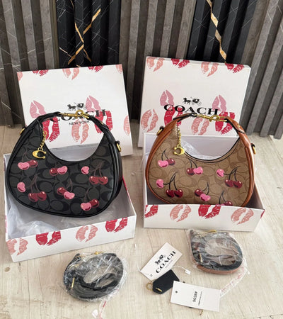 Chic Cherry Print Hobo Bag for Women | Everyday Style & Versatile Fashion Online