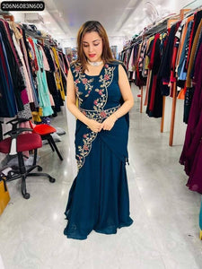 Chic Embroidered Anarkali Gown for Women | Festive & Party Wear