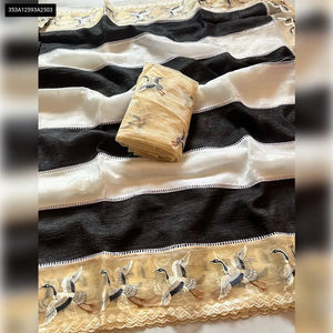 Buy Chic Fenday Crush Striped Saree for Women Online | Statement Party Wear & Ethnic Wear