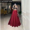 Chic Printed Blouse & Plain Cotton Lehenga Set for Women | Traditional Wear
