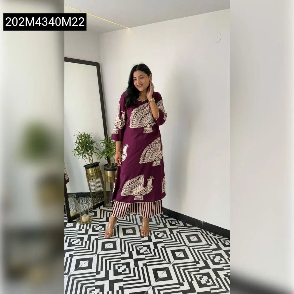 TRENDBUY Chic Mustard Yellow Reyon Cotton Co-ord Set on Model - Full Front View