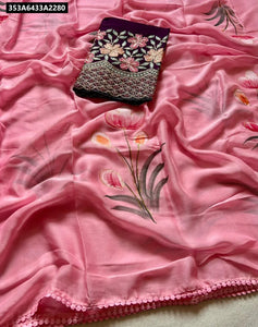 Buy Chiffon Floral Digital Print Saree for Women | Party & Festive Ethnic Wear Online