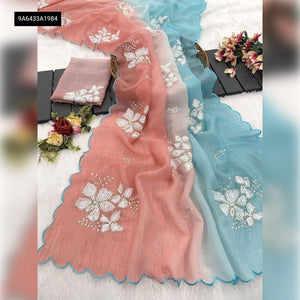 Chiffon Silk Ombre Saree for Women | Party & Festive Wear