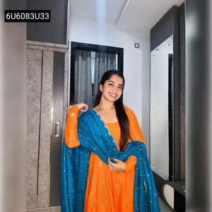 Chinnon Embroidered Anarkali Gown for Women | Party Wear