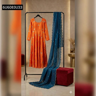 Chinnon Embroidered Anarkali Gown for Women | Party Wear