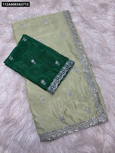 Pure Chinnon Embroidered Saree for Women - Festive & Ethnic Wear Online