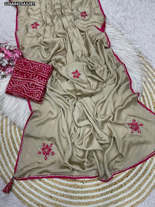 Chinnon Multi-Embroidered Saree for Women | Traditional Wear