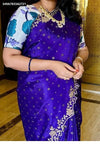 Buy Chinnon Silk Saree for Women Online | Elegant Mukaish Work & Cutwork Border | Ethnic Wear