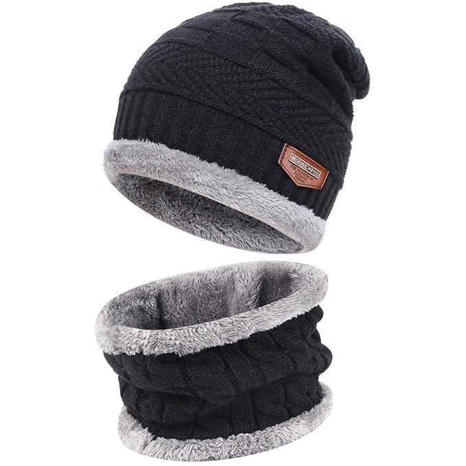 Woolen Beanie Cap Black Free Size