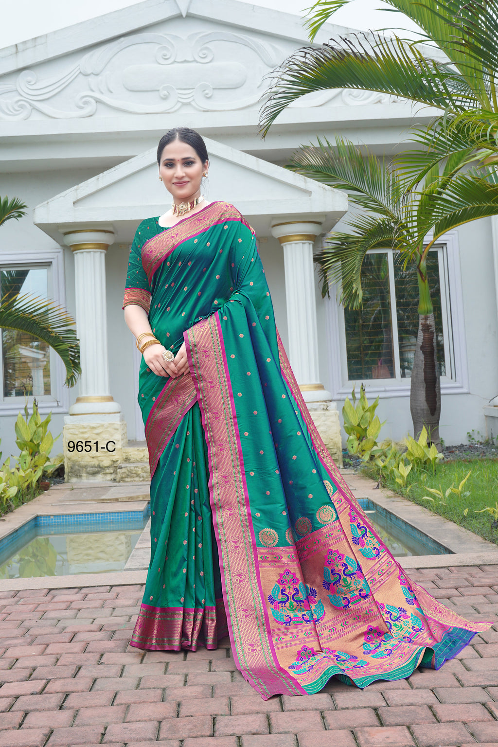 Classical design ethnic wear Paithani saree