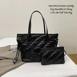 Classy Puffer Tote Bag Set for Women | Premium Everyday Essential
