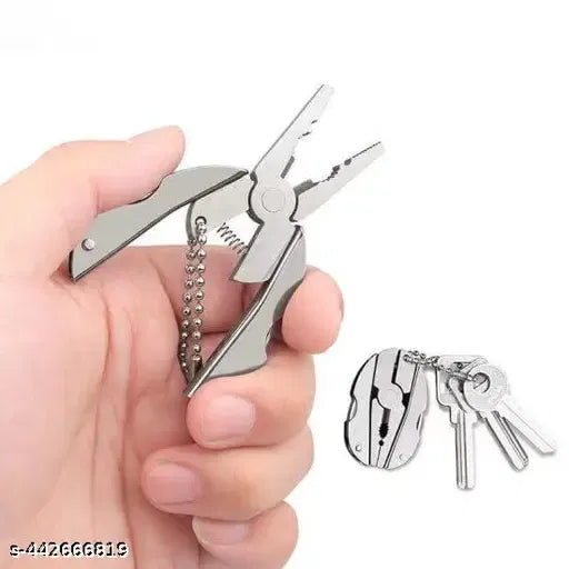 Compact mini portable pocket plier keychain hand tool kit
