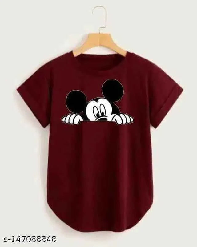 Cotton Half Sleeves T-shirt for Women (Pack of 2) (Maroon & Black, S)