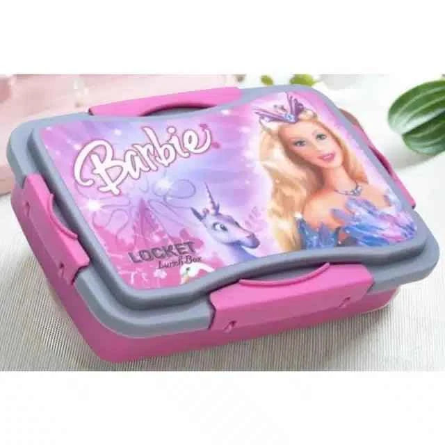 Pack of 2 kids' pink and blue 2-compartment lunch boxes
