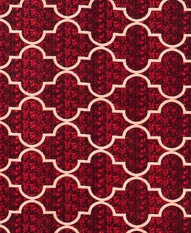Maroon geometric print flat single bedsheet with matching pillow cover