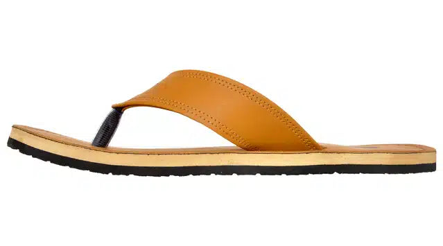 Men's tan flip flops