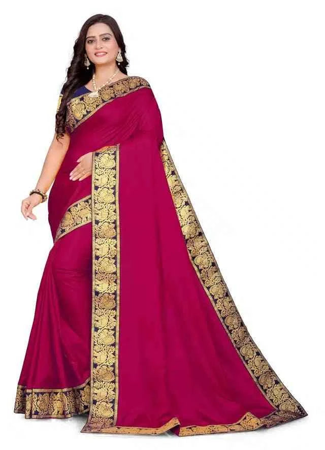 Art Silk Self Design Saree for Women (Red, 6.3 m) – Elegant Ethnic Wear