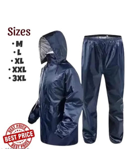 Polyester Solid Rainsuit for Men (Black, XL) | TRENDBUY
