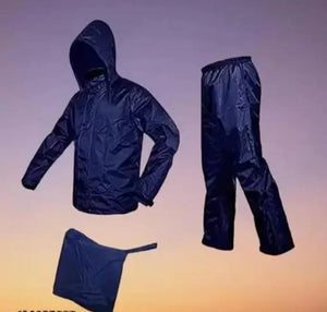 Polyester Solid Rainsuit for Men (Black, XL) | TRENDBUY