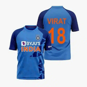 Half Sleeves Indian Cricket Team Jersey (Blue, M) | TRENDBUY