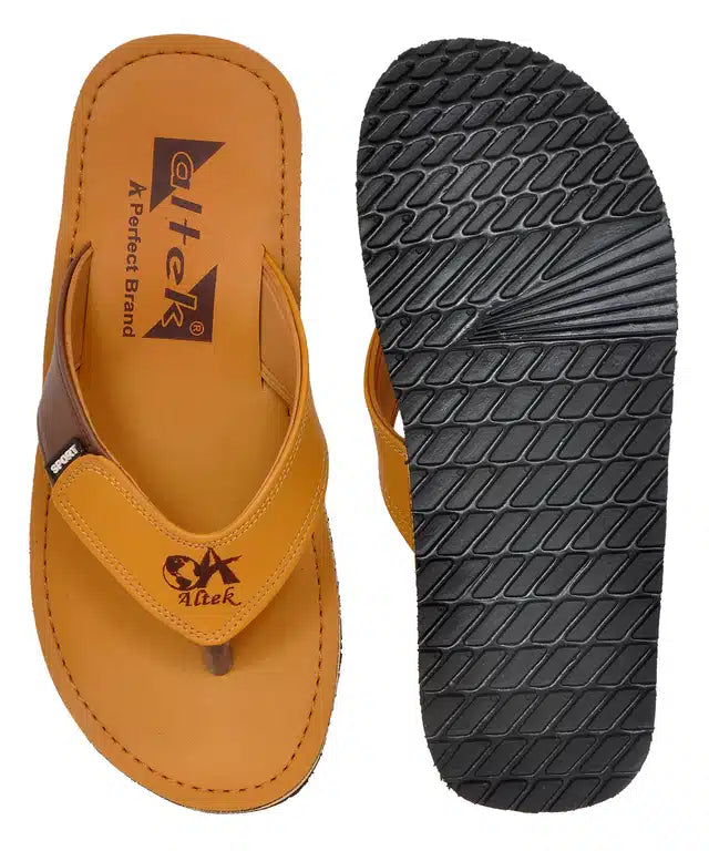 Flip Flops for Men (Tan, 6)