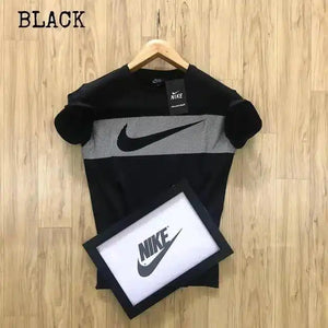 Round Neck Casual T-shirt for Men (Black, XXL) | TRENDBUY