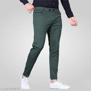 Lycra Track Pants for Men (Green, 28) (Pack of 2) | TRENDBUY