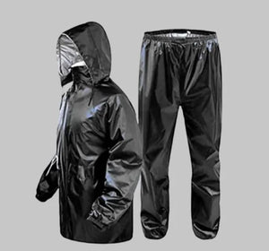 Polyester Full Sleeves Rainsuit Set for Men (Black, XL) | TRENDBUY