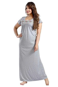Hosiery Nightdress for Women (Peach, Free Size)