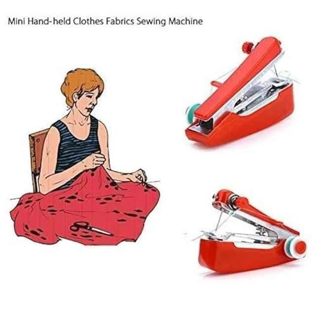 Multicolor handheld mini manual sewing machine for quick fabric repairs