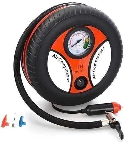 Automatic car air compressor, portable device with hose and digital pressure gauge