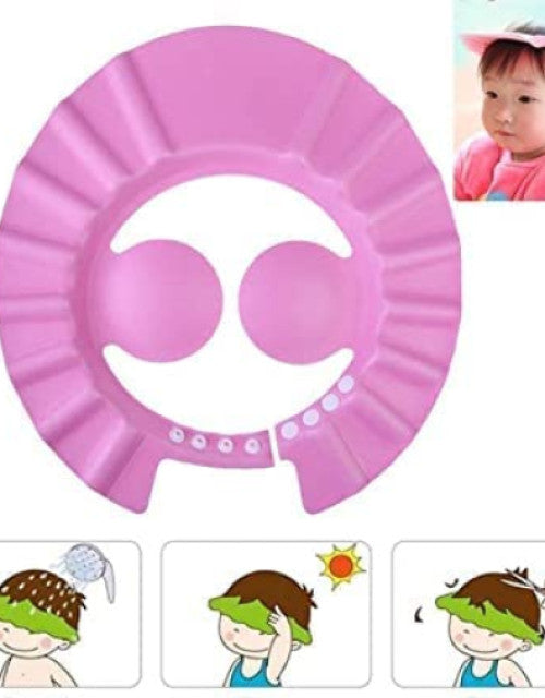 Collection Baby Shower Cap for Kids Adjustable Safe Soft Bathing Baby Shower Hair Wash Cap ( Pack Of 5 )