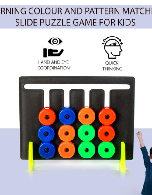 Color and Pattern Matching Montessori Slide Board Puzzle Game for Kids 1. Color and Pattern Matching Montessori Slide Board Puzzle Game for Kids