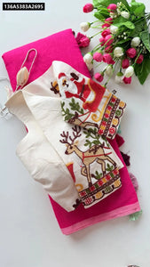 Buy Cotton Silk Saree with Festive Khadi Blouse for Women | Celebration Ethnic Wear Online