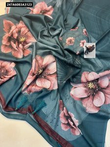 Crape Silk Floral Print Saree for Women | Festive & Casual Wear