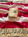 Buy Crimson & Ivory Fenday Crush Saree for Women | Festive Party Wear & Ethnic Wear Online